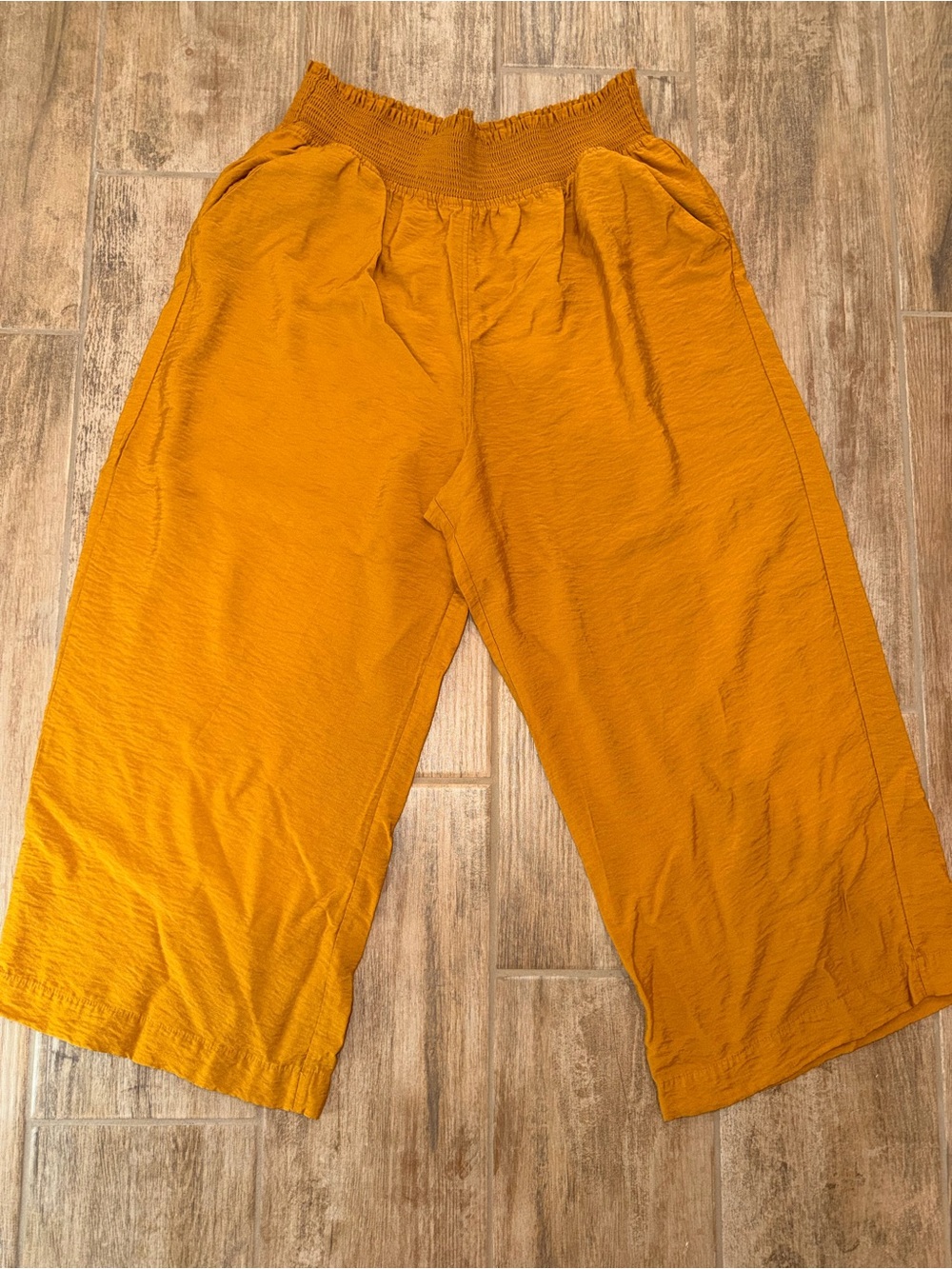 Simply Vera Vera Wang Mustard Yellow Wide Leg Cropped Pants – XXL